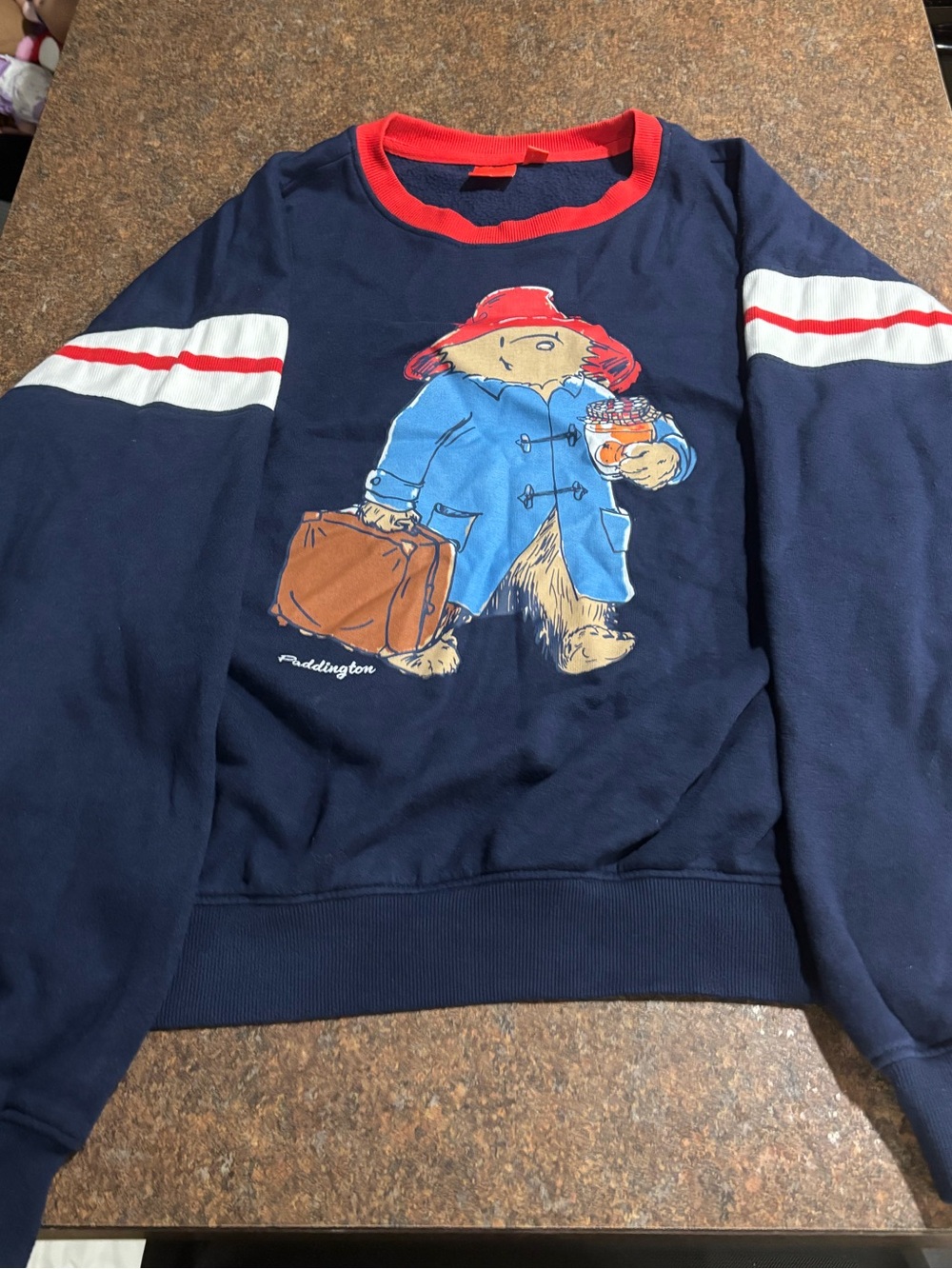 Paddington Bear Graphic Crewneck Sweatshirt Size XL Navy Blue Red